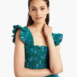 Hill House Ellie Nap Dress - Emerald Space Floral